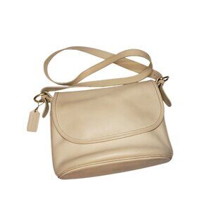 Coach Vintage Cream Leather Crossbody Bag